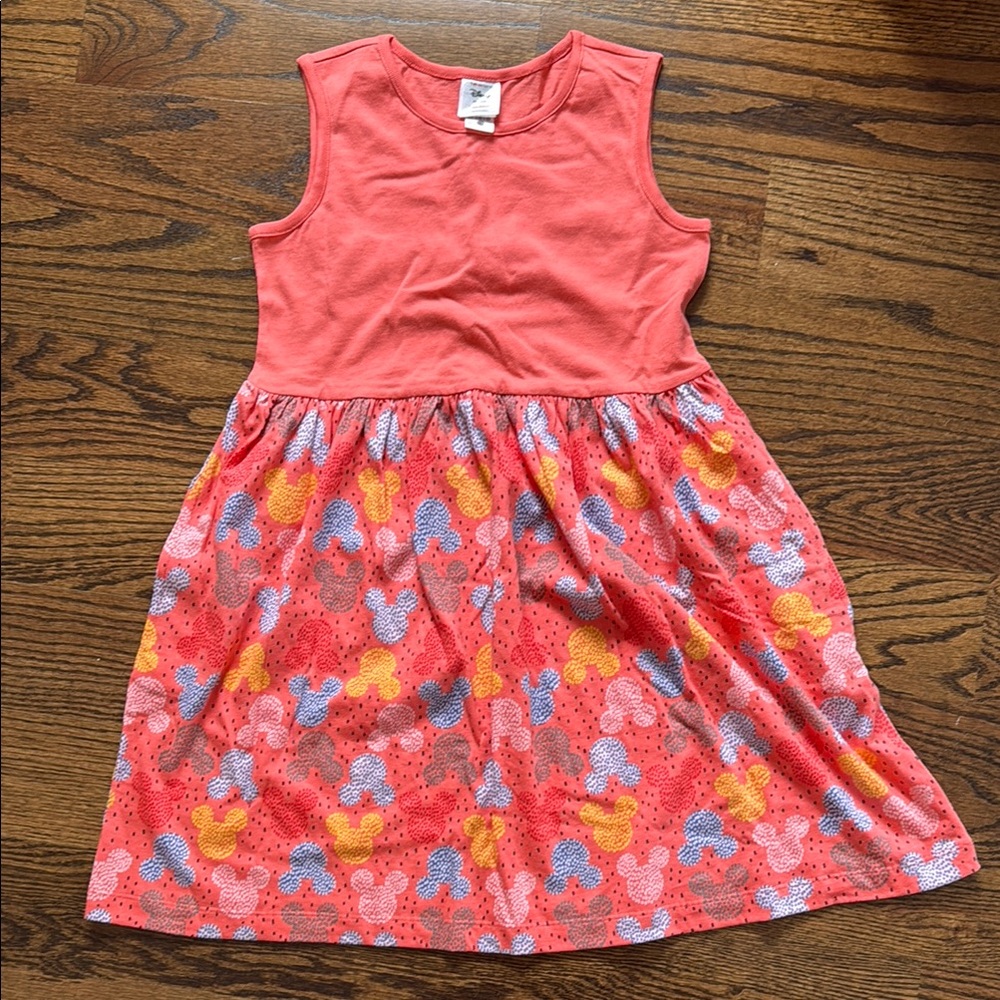 Hanna Andersson Disney Mickey Coral Kids Dress
